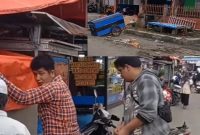 Satu jalur khusus disiapkan untuk memindahkan pedagang MKS dengan aman dan tertib