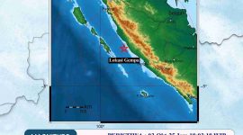 Gempa tektonik M4,9 dirasakan di Mukomuko, Bengkulu.
