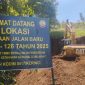 Alat berat bekerja membuka jalan baru dalam program TNI Manunggal Membangun Desa (TMMD) ke-126 Tahun 2025 di wilayah Kodim 0417/Kerinci.