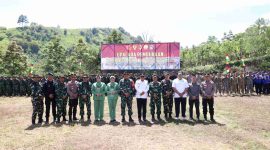 Pembukaan TMMD ke-126 di Desa Sungai Jernih sukses, dihadiri Pemkot Sungai Penuh dan Kodim 0417/Kerinci untuk memulai pembangunan desa.