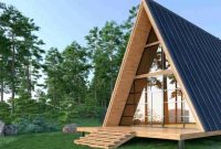 Ilustrasi rumah bergaya A-Frame dengan desain segitiga ikonik. (Foto: Getty Images)
