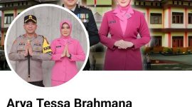 Tampilan akun Facebook palsu yang mencatut nama Kapolres Kerinci, AKBP Arya Tesa Brahmana, S.I.K. Akun tersebut mengklaim sebagai “Akun Resmi Kapolres Kota Jambi” dan telah dinyatakan tidak benar oleh Humas Polres Kerinci.