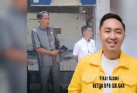 Ketua DPD Partai Golkar Kota Sungai Penuh, Fikar Azmi, memberikan pernyataan kepada wartawan terkait pemanggilan anggota DPRD Fahrudin yang diduga menghina pekerja bangunan saat sidak Pasar Beringin.
