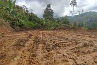 Satgas TMMD dan warga buka jalan Sungai Jernih–Lancar.

