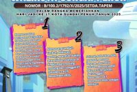 Poster Instruksi Walikota Sungai Penuh dalam rangka peringatan HUT ke-17 Kota Sungai Penuh Tahun 2025. (Foto: Humas & Protokol Setda Kota Sungai Penuh)