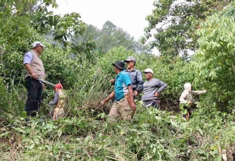 Wako Alfin memimpin gotong royong bersama masyarakat di kawasan Eks Terminal Kumun Debai.  