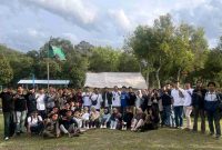 Peserta LEPPAMI HMI Kerinci Sungai Penuh saat Fun Camp 2025 di Taman Bunga Aura.( Foto Istimewa)