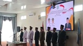 Wakil Bupati Kerinci Murison memimpin pelantikan tujuh pejabat eselon III di Aula Kantor Bupati Kerinci, Selasa (28/10/2025).