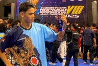 Rajab Hayatullah, siswa SMAN 1 Solok Selatan, usai meraih medali Juara 3 Nasional Cabor Hapkido di Surabaya.( Foto iNBrita)