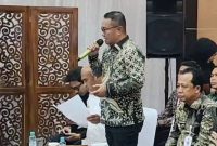 Wali Kota Sungai Penuh Alfin, SH, menyampaikan dukungan saat kunjungan Menkes RI di RSUD Raden Mattaher Jambi.(Foto Humas Pemkot)