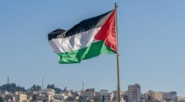 Para delegasi menghadiri peringatan Hari Solidaritas Internasional dengan Rakyat Palestina di Markas Besar PBB, New York.