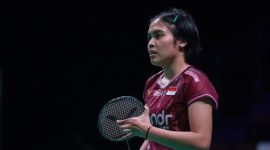 Gregoria Mariska Tunjung saat tampil di Kumamoto Masters Japan 2025.