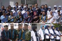 Bupati Monadi bersama Forkopimda dan jajaran Pemkab Kerinci saat menghadiri peresmian pelayanan RSU Kabupaten Kerinci dan RSU Bukit Kerman.
