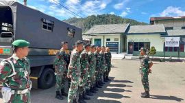 Pasiter Kodim 0417/Kerinci beri arahan kepada Satgas TMMD ke-126 di Sungai Penuh.( Foto Humas Kodim 0417 Kerinci)