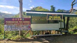 Pos Kamling TMMD ke-126 Kodim 0417/Kerinci di Desa Sungai Jernih rampung 100 persen ( Foto Humas Kodim)