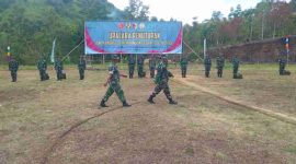 Personel Satgas TMMD ke-126 Kodim 0417/Kerinci melaksanakan gladi bersih upacara penutupan di Lapangan Stadion Mini Sungai Jernih, Kota Sungai Penuh, Rabu (5/11/2025 , foto Humas Kodim)