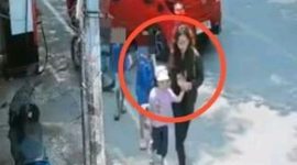 Tangkapan layar rekaman CCTV saat Bilqis diduga diculik wanita. (dok. istimewa)