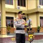 Kapolres Kerinci, AKBP Arya Tesa Brahmana, S.I.K., memimpin Apel Gelar Pasukan Operasi Zebra Siginjai 2025 di halaman Mapolres Kerinci, pada 17 November 2025.