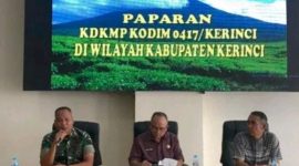 Kodim 0417/Kerinci saat menyampaikan sosialisasi KDKMP kepada jajaran Pemkab Kerinci, Jumat (21/11/2025).
