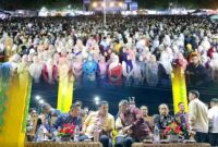 Ketua DPRD Kota Sungai Penuh Hutri Randa menghadiri penutupan Jambore Kader PKK Tahun 2025 di Lapangan Merdeka.