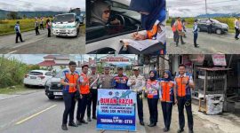 Petugas Dishub, Taruna STTD, dan Satlantas Polres Kerinci melakukan Survey RSI di titik exit Kota Sungai Penuh.