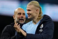 Pep Guardiola menilai Erling Haaland sudah selevel Lionel Messi dan Cristiano Ronaldo (Foto: REUTERS/Phil Noble)