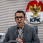 Juru Bicara KPK Budi Prasetyo saat menyampaikan keterangan di Gedung Merah Putih KPK, Jakarta, Kamis (26/6/2025). (BAYU PRATAMA S)