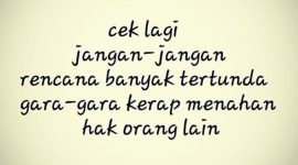 Pengingat agar tidak menahan hak orang lain.