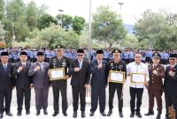 Wali Kota Alfin bersama Forkompinda usai upacara Hari Pahlawan ke-80 di Lapangan Kantor Wali Kota Sungai Penuh.