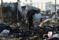 Foto: Ilustrasi kamp pengungsi di Gaza (REUTERS/Hatem Khaled).