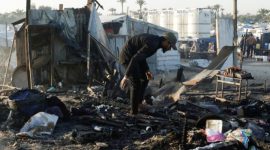 Foto: Ilustrasi kamp pengungsi di Gaza (REUTERS/Hatem Khaled).