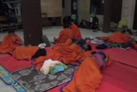 Para pengungsi banjir lahar dingin Gunung Semeru. (Nurhadi Wicaksono/detikJatim)
