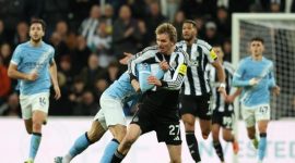 Newcastle United vs Manchester City masih 0-0 di babak pertama. (REUTERS/Scott Heppell)