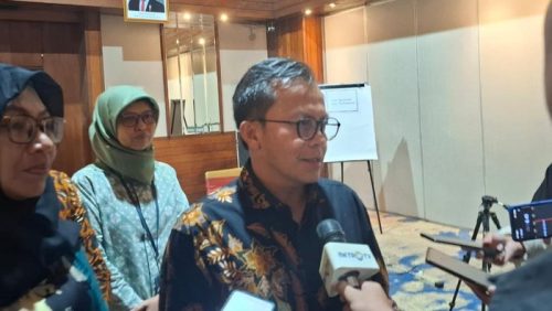 Kepala BSKAP Kemendikdasmen, Toni Toharudin, menyampaikan pernyataan terkait pengawasan dan penegakan integritas dalam pelaksanaan Tes Kemampuan Akademik (TKA) 2025 di Jakarta, Kamis (6/11/2025).
