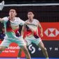 Raymond Indra/Nikolaus Joaquin merayakan keberhasilan lolos ke final Australia Open 2025 setelah mengalahkan pasangan Malaysia Goh Sze Fei/Nur Izzuddin.