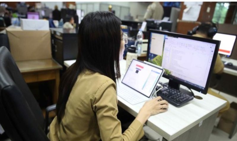 Ilustrasi pegawai ASN di lingkungan kantor pemerintahan.