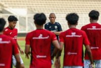 Pemain Timnas Indonesia U-17 menjalani sesi latihan di Aspire Zone, Qatar, menjelang laga perdana melawan Zambia.