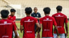 Pemain Timnas Indonesia U-17 menjalani sesi latihan di Aspire Zone, Qatar, menjelang laga perdana melawan Zambia.