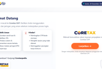 Seorang Wajib Pajak sedang mengaktivasi akun Coretax di laptop. Coretax memudahkan pelaporan SPT Tahunan 2025 melalui satu aplikasi modern.”