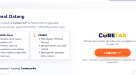 Seorang Wajib Pajak sedang mengaktivasi akun Coretax di laptop. Coretax memudahkan pelaporan SPT Tahunan 2025 melalui satu aplikasi modern.”