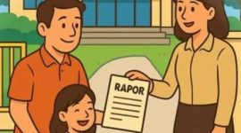 Ilustrasi ayah mengambil rapot anak. (Foto Pexels)