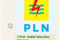 Tautan hoaks yang mengatasnamakan PT PLN terkait hadiah Tahun Baru (Foto: Tangkapan Layar)