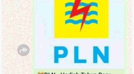 Tautan hoaks yang mengatasnamakan PT PLN terkait hadiah Tahun Baru (Foto: Tangkapan Layar)