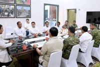 Prabowo pimpin rapat terbatas di Kodam Sumbar