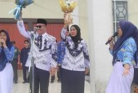 Walikota Alfin memimpin upacara HGN dan HUT PGRI