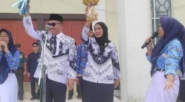 Walikota Alfin memimpin upacara HGN dan HUT PGRI