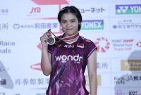 Gregoria Mariska Tunjung, peraih medali perunggu Olimpiade Paris 2024, sedang menjalani latihan bulutangkis sebelum fokus pemulihan vertigo.
