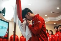 Pemain Timnas Mobile Legends Indonesia bersiap menghadapi Vietnam pada laga perempat final SEA Games 2025 Thailand.