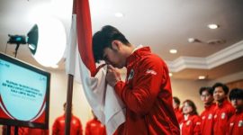 Pemain Timnas Mobile Legends Indonesia bersiap menghadapi Vietnam pada laga perempat final SEA Games 2025 Thailand.
