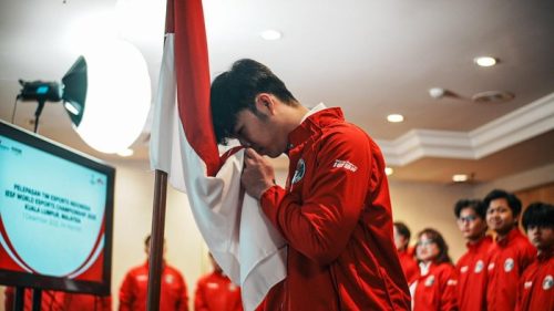 Pemain Timnas Mobile Legends Indonesia bersiap menghadapi Vietnam pada laga perempat final SEA Games 2025 Thailand.